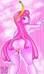  adventure_time anus ass bottomless dildo long_hair looking_at_viewer looking_back no_bra no_panties nude pink_eyes pink_hair princess_bubblegum pussy pussy_juice solo stubbornstallion topless vaginal_insertion very_long_hair 