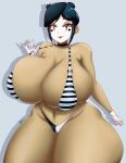  ass beret big_breasts big_chest chest face hair huge_breasts legs lyn_nyl lyn_nyl_madeline massive_breasts mime tagme 
