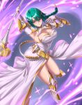 1girl 1girl 1girl alluring ass bare_thighs big_ass big_breasts breasts burnt_green_tea cleavage female_only fire_emblem fire_emblem_heroes gloves green_hair magic nintendo open_mouth purple_eyes staff thighs thorr_(fire_emblem) 