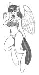  1girl 2014 animal_genitalia bra equine female friendship_is_magic greyscale hair horn horse kevinsano lingerie long_hair looking_at_viewer mammal monochrome my_little_pony pony solo tail twilight_sparkle underwear winged_unicorn wings 