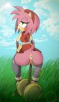  1girl amy_rose anthro furry hammer pussy sega solo sonic_(series) sonic_boom sonic_the_hedgehog 