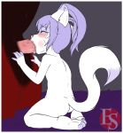  blush ethersaga female ferret furry mustelid oral_sex penis saliva sex 