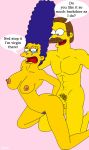 marge_simpson ned_flanders sino the_simpsons yellow_skin 