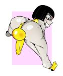  anus ass bodysuit bulge dat_ass erection erection_under_clothes exclamation_(artist) full-package_futanari futanari high_resolution intersex lady_legasus legs looking_at_viewer looking_back muscle penis perspective raven_(dc) teen_titans teen_titans_go testicle workout 