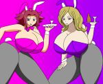 2_girls big_breasts breasts bunny_ears bunny_tail bunnysuit code_geass female_focus igphhangout kallen_stadtfeld milly_ashford multiple_girls