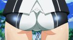  2girls animated animated_gif anime ass gif lowres multiple_girls saegusa_wakaba shinomiya_himawari short_shorts shorts sweat vividred_operation wedgie 