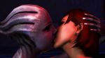  asari commander_shepard femshep kissing lesbian liara_t&#039;soni mass_effect source_filmmaker 
