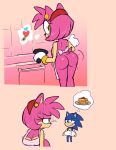  1boy 1girl 1girl amy_rose anthro apron ass back bare_ass bare_back blue_fur blue_hair blue_skin bottomless bounce bouncing_ass bouncing_breasts bubble_butt completely_nude completely_nude_female cooking couple dat_ass frying_pan furry green_eyes hadaka_apron hairband heart-shaped_pupils hedgehog hetero huge_ass kitchen large_ass looking_back mammal medium_hair monamania naked_apron naughty_face nude nude_female pancake pink_fur pink_hair pink_skin presenting_ass red_hairband seducing seduction seductive seductive_eyes seductive_look seductive_pose seductive_smile sega sexy_ass sexy_body sexy_pose smile sonamy sonic_the_hedgehog sonic_the_hedgehog_(series) straight sweat sweatdrop tail teen teenage teenage_boy 