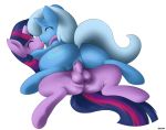  2girls cowgirl_position derpah derpah_(artist) female female_only french_kiss friendship_is_magic futa_on_female futanari kissing multiple_girls my_little_pony penis trixie twilight_sparkle_(mlp) vaginal 