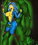  bodysuit boots breasts erect_nipples huge_penis marge_simpson monster the_simpsons thighs 