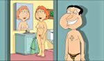  blackzacek breasts cmdrzacek covering_breasts erect_nipples family_guy glenn_quagmire lois_griffin mirror_reflection nude nude_female pale_breasts peeping pubic_hair pussy thighs 