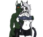 canon canon_couple furry hellhound helluva_boss loona_(helluva_boss) male nicholas_(helluva_boss) nipples otp vivienne_medrano vivzmind wolf_ears wolf_girl wolf_tail