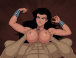 1boy 1girl big_breasts black_hair blue_eyes breasts comic_book_character demigod diana_prince female_focus high_res justice_league_unlimited long_hair male/female mature mature_female paizuri patreon patreon_paid patreon_reward pov sunsetriders7 superheroine tagme wonder_woman