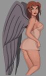 1girl 1girl alien alien_girl big_breasts breasts comic_book_character female_focus green_eyes hawkgirl high_res justice_league_unlimited long_hair mature mature_female patreon patreon_paid patreon_reward red_hair shayera_hol solo_female sunsetriders7 superheroine tagme thanagarian