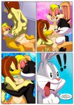  anthro bbmbbf bugs_bunny comic lola_bunny looney_tunes palcomix penelope_pussycat tina_russo toon.wtf triple_kiss warner_brothers what_goes_on_in_the_girls&#039;_locker_room_(comic) yuri 