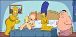  ass big_penis blackzacek breasts crossover erect_nipples family_guy homer_simpson lois_griffin marge_simpson nude peter_griffin shaved_pussy the_simpsons thighs 