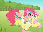  fluttershy friendship_is_magic my_little_pony pinkie_pie pussy yuri 