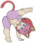  1girl anus ass blue_eyes breasts cat_ears female furry helmet looking_at_viewer nipples pizzacat polly_esther pussy samurai_pizza_cats smile tail tongue 