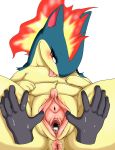  clitoris female nintendo pokemon pussy quilava san_ruishin tongue video_games 