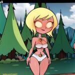  1girl ai_generated big_ass big_breasts bikini blonde_hair blue_eyes cartoon_network cats62 dc_comics karen_starr power_girl stable_diffusion swimsuit teen_titans_go teen_titans_go_to_the_movies warner_brothers white_bikini white_swimsuit 
