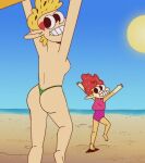 ass beach breasts cartoon_network cheetara looking_back thundercats_roar topless topless_female wilykit