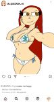 instagram looking_at_viewer metalpipe55_(artist) original red_hair selfpic sexy_body small_ass small_breasts sophia_quezada