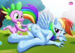  bbmbbf equestria_untamed my_little_pony:_friendship_is_magic palcomix rainbow_dash spike_(mlp) 