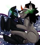  anal anal_penetration black_hair blue_eyes crown equine female friendship_is_magic glowing_eyes hair horn horse horsecock king_sombra male my_little_pony nightmare_moon open_mouth penetration penis pony pussy red_eyes tcctarts testicles unicorn winged_unicorn wings 