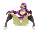  alien antenna ass big_breasts boots bottomless breasts cleavage darnact gloves green_skin hood invader_zim purple_eyes pussy solo sweater tak wide_hips zipper 