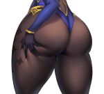  1girl ass big_ass female_only genshin_impact gloves leotard mahou_kyuuri mona_(genshin_impact) pantyhose solo_female thick thick_ass thick_thighs wide_hips 