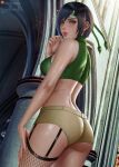  1girl alexanderdinh brown_eyes female_only final_fantasy_vii high_resolution looking_at_viewer medium_breasts non-nude realistic short_hair short_shorts thighhighs yuffie_kisaragi 