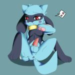 &lt;3 1:1 anus balls blue_balls blush canid canine cute erection feral fukami gay gen_4_pokemon genitals girly inviting male mammal nintendo nude pawpads paws penis pokemon pokemon_(species) presenting red_eyes riolu sitting solo spread_anus spreading tail video_games young