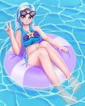  1girl female female_human female_only focus_bx friendship_is_magic human humanized long_hair looking_at_viewer mostly_nude my_little_pony solo sunglasses sunglasses_on_head trixie trixie_(mlp) v water 
