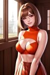  ai_generated bra breasts glasses miniskirt scooby-doo stable_diffusion tagme velma_dinkley 