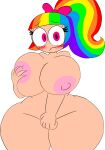  1girl alpha_channel areolae big_breasts blush breast_grab breasts covering_pussy covering_self cute embarrassed female female_only grabbing_own_breast highres looking_at_viewer multicolored_hair navel nipples nude nude_female pink_eyes pussy ra1nb0wk1tten101_(artist) rainbow_hair rainbow_kitty101 scared solo sweat sweatdrop the_adventures_of_ra1nb0wk1tty_and_her_allies thick_ass thick_thighs transparent_background 
