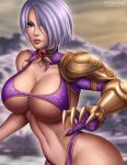  1girl 1girl 1girl alluring big_breasts big_breasts breasts cleavage female_only flowerxl isabella_valentine looking_at_viewer pinup soul_calibur soul_calibur_ii soul_calibur_iii soul_calibur_vi 