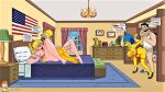  american_dad ass crossover erect_nipples francine_smith homer_simpson huge_breasts marge_simpson missionary nude stan_smith the_simpsons thighs vaginal 