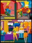  2boys 3girls ass bart_simpson breasts comic homer_simpson incest lisa_simpson maggie_simpson marge_simpson milf mother_and_daughter mother_and_son text the_simpsons 