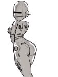  ass ass_focus big breasts breasts_out gabethenut hajime_sorayama metallic_body robot robot_girl sexy sexy_ass white_skin 