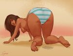  1girl all_fours ass barefoot bent_over big_ass blush breasts brown_skin cameltoe dark-skinned_female dat_ass female_only huge_ass kamala_khan looking_back marvel ms._marvel nipples presenting presenting_hindquarters pussy_juice pussy_juice_puddle pussy_juice_stain round_ass round_butt sideboob solo_female stain syrupsart topless topless_female underwear 