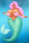  gigantic_ass gigantic_breasts hourglass_figure mermaid saturnxart 