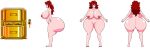  ale-mangekyo ale-mangekyo_(artist) areolae ass beige_skin big_ass big_breasts boom_box breasts commission dat_ass female friday_night_funkin girlfriend_(friday_night_funkin) microphone nipples nude red_eyes red_hair solo 