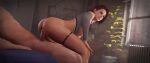  1boy 1girl anal anal_penetration big_breasts big_penis bouncing_ass bouncing_breasts brown_eyes brown_hair bubble_butt creampie cum_in_ass cum_inside cumdrip jill_valentine male_pov moaning resident_evil reverse_cowgirl_position thick_thighs xordel 