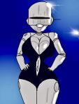  big_breasts breasts gabethenut hajime_sorayama retro robot robot_girl swimsuit white_skin 