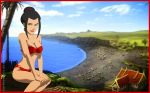 1girl avatar:_the_last_airbender azula bikini black_hair cartoongirls_(artist) red_bikini swimsuit
