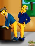  2males male_only seymour_skinner superintendent_chalmers the_simpsons yaoi yaoi 