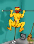  groundskeeper_willie male_only scottish the_simpsons yaoi yaoi yellow_skin 