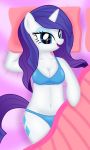  bra breasts friendship_is_magic laying my_little_pony panties rarity_(mlp) 