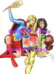  andy_price crossover dc dc_comics jean_grey marvel spank spanked spanking supergirl wonder_woman x-men 