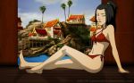 1girl avatar:_the_last_airbender azula bikini black_hair cartoongirls_(artist) red_bikini swimsuit